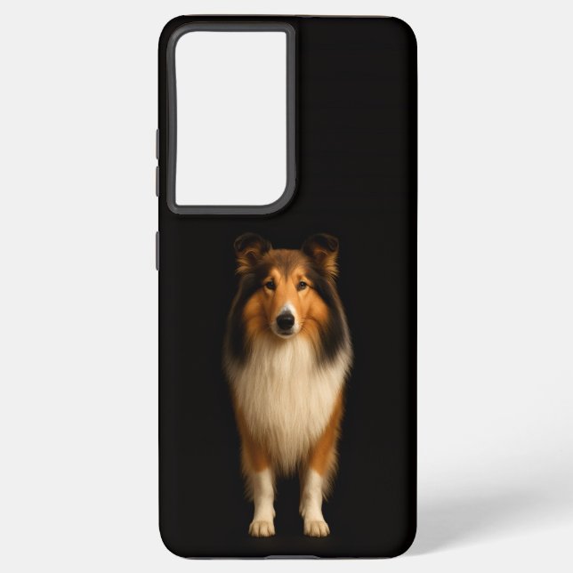 Coque Samsung Galaxy Black 4 Luxe Galaxy S21 Plus, Loyal Collie (Verso)