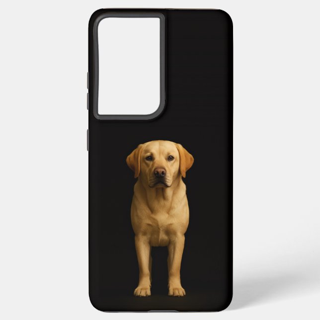 Coque Samsung Galaxy Black 4 Luxe Galaxy S21 Plus, Minimalist Labrador (Verso)
