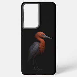 Coque Samsung Galaxy Black 4 Luxe Galaxy S21 Plus, Reddish Egret