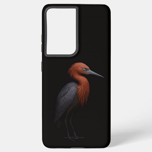 Coque Samsung Galaxy Black 4 Luxe Galaxy S21 Plus, Reddish Egret (Verso)
