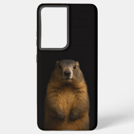 Coque Samsung Galaxy Black 4 Luxe Galaxy S21 Ultra, Fluffy Marmot