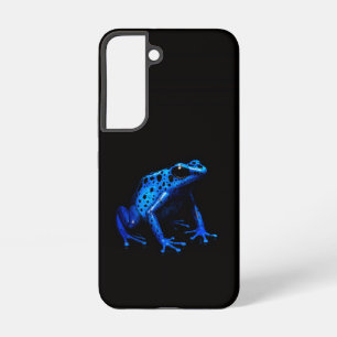 Coque Samsung Galaxy Black 4 Luxe Galaxy S22 Coque, Grenouille Bleue
