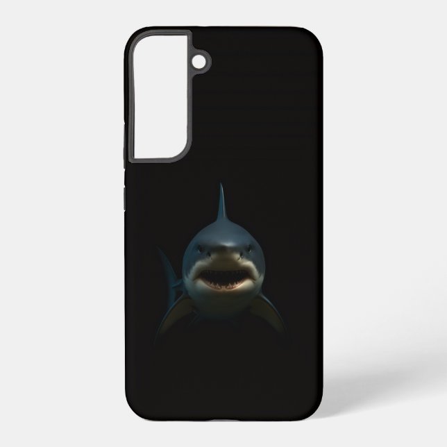 Coque Samsung Galaxy Black 4 Luxe Galaxy S22 Plus, Great White Shark (Verso)