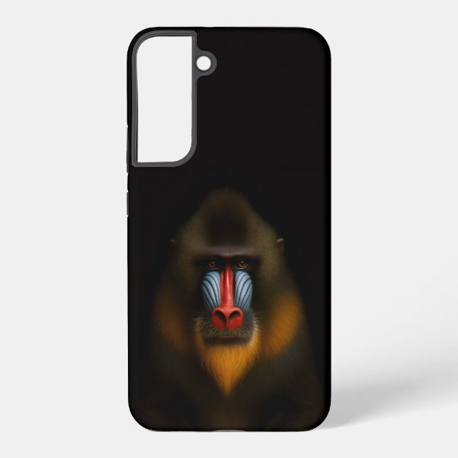 Coque Samsung Galaxy Black 4 Luxe Galaxy S22 Plus, Mandrill Monkey (Verso)