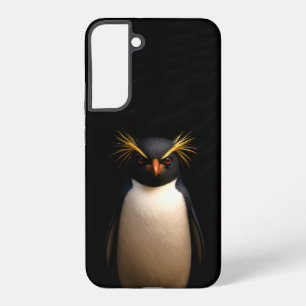 Coque Samsung Galaxy Black 4 Luxe Galaxy S22 Plus, Rockhopper Penguin