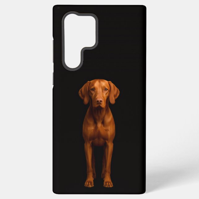 Coque Samsung Galaxy Black 4 Luxe Galaxy S22 Ultra, Agile Vizsla Dog (Verso)