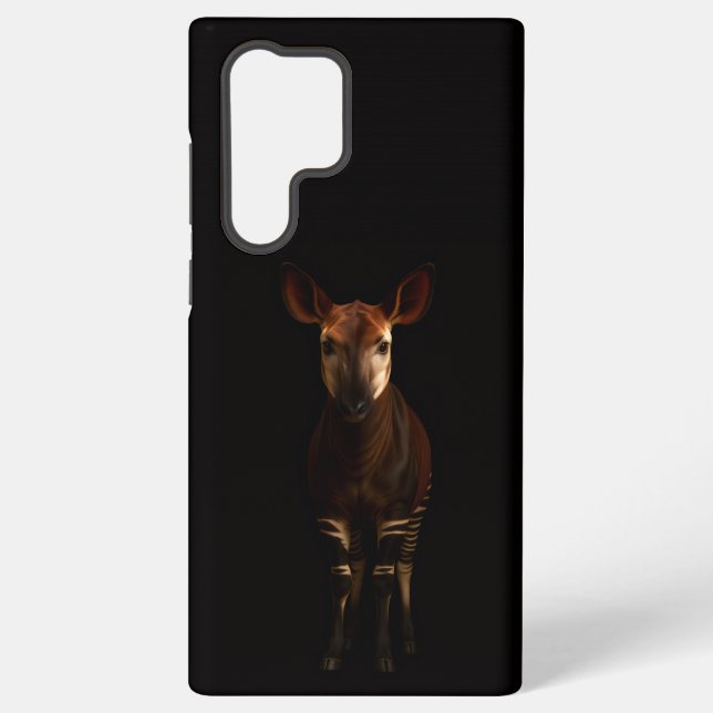 Coque Samsung Galaxy Black 4 Luxe Galaxy S22 Ultra, Forest Okapi (Verso)