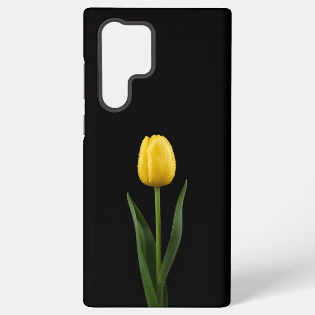 Coque Samsung Galaxy Black 4 Luxe Galaxy S22 Ultra, Golden Tulip (Verso)