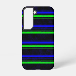 Coque Samsung Galaxy Bleu Noir Grandes Vertes