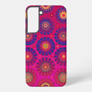 Coque Samsung Galaxy Bobo moderne rouge violet jaune géométrique