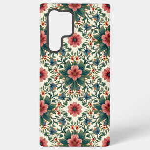 Coque Samsung Galaxy Boho Flower Magic - dans les tons vert et rose