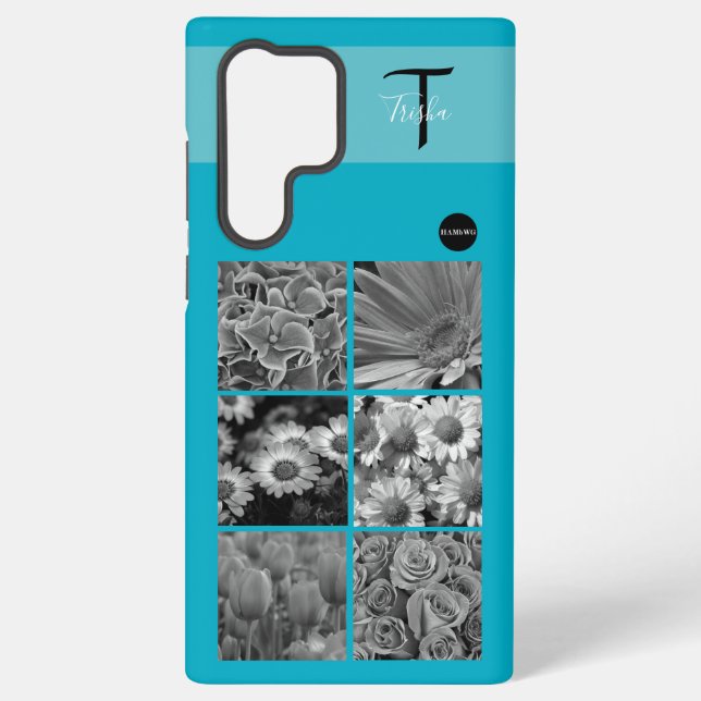 Coque Samsung Galaxy Boîtier de téléphone cellulaire photo et monogramm (Verso)