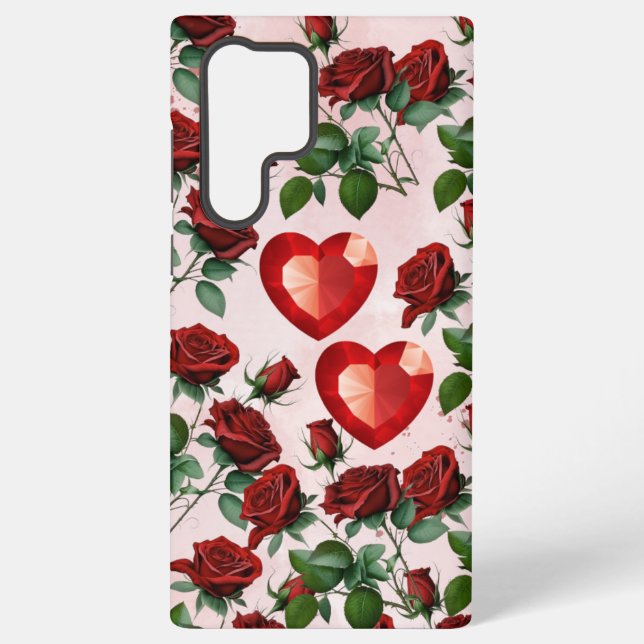 Coque Samsung Galaxy Boîtier de téléphone Samsung avec design de coeur  (Verso)
