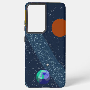 Coque Samsung Galaxy boîtier samsung galaxy eart cosmique galaxyS21s