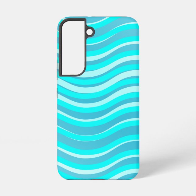 Coque Samsung Galaxy Boîtier téléphonique à ondes bleues (Verso)