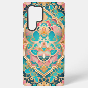 Coque Samsung Galaxy Boîtier téléphonique Arabesque Pink Turquoise Sams