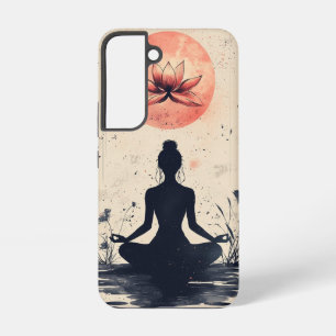 Coque Samsung Galaxy Boîtier téléphonique de flux de lotus lunaire