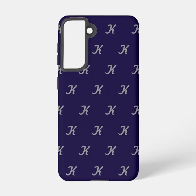 Coque Samsung Galaxy Boîtier téléphonique initial (bleu marine et argen (Verso)