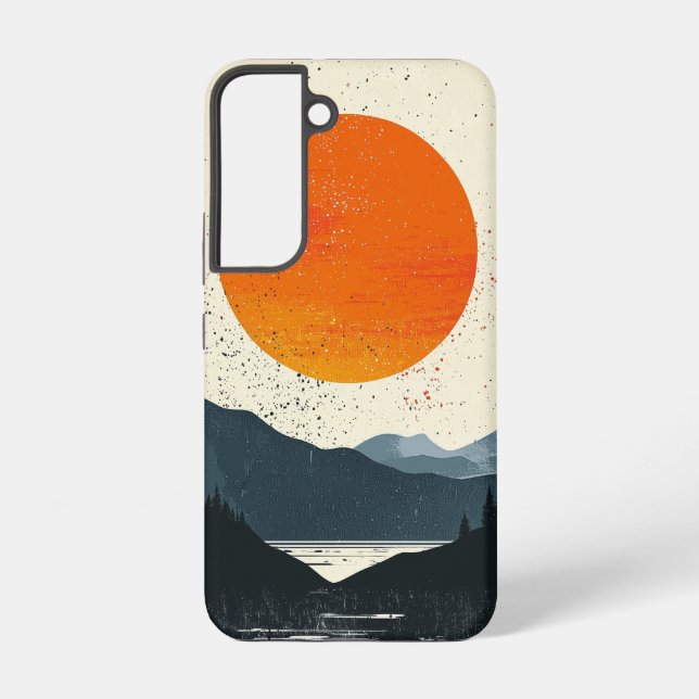Coque Samsung Galaxy Boîtier téléphonique Silhouette Amber Ridge (Verso)