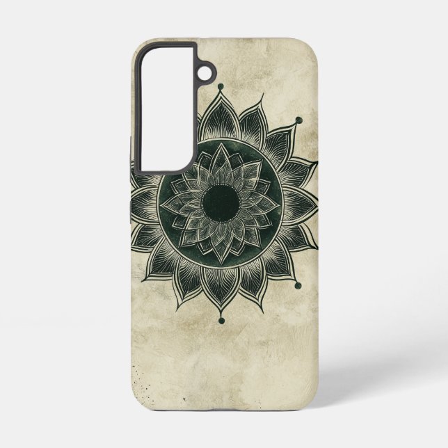 Coque Samsung Galaxy Boitier téléphonique Sun Mandala Roots (Verso)