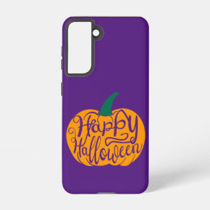 Coque Samsung Galaxy Bonne lettre Halloween sur citrouille sculpté