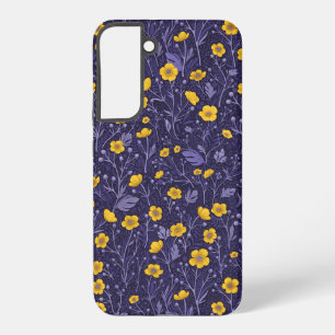 Coque Samsung Galaxy Boutons jaunes et violets