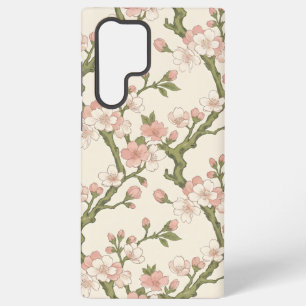 Coque Samsung Galaxy Branche de fleurs de cerisier rougissantes Fleur