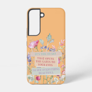 Coque Samsung Galaxy C’est le coeur qui ouvre les portes, le jardin fle