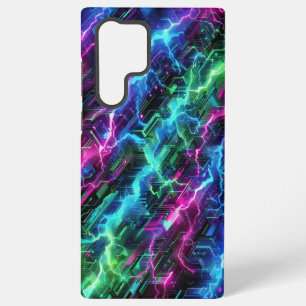 Coque Samsung Galaxy Camo Electrique, design futuriste, camouflage néon