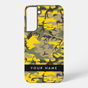 Coque Samsung Galaxy Camouflage jaune et vert Votre nom Personnalisez