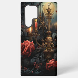 Coque Samsung Galaxy CANDLEABRA GOTHIQUE éffrayant À ROSES ROUGES