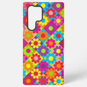 Coque Samsung Galaxy Carrés Pop Flower Power