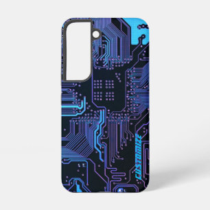 Coque Samsung Galaxy Carte de circuit électronique bleu PCB personnalis