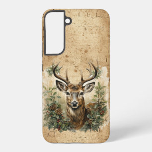 Coque Samsung Galaxy Cerf majestueux aux bois floraux