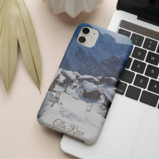 Coque Samsung Galaxy Chalets d'hiver dans les Alpes suisses
