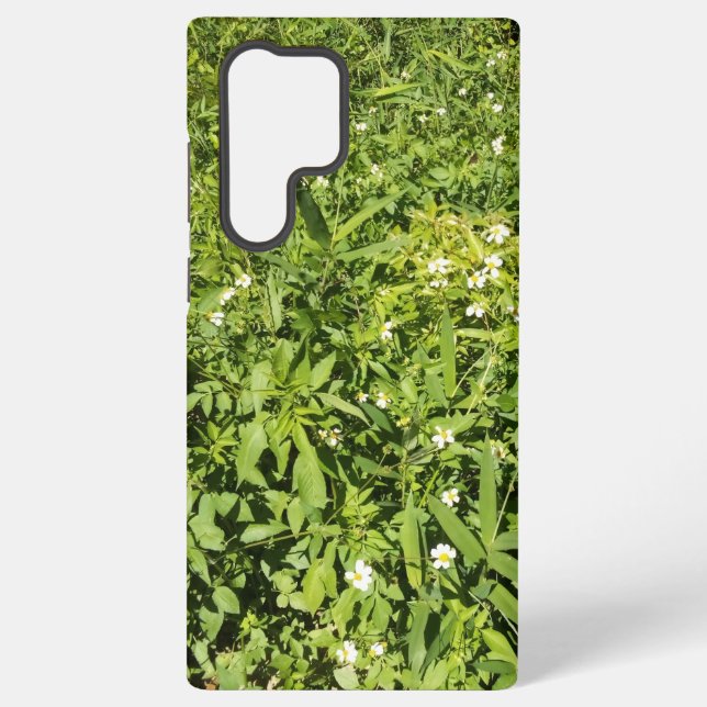 Coque Samsung Galaxy Champ fleuri vert luxuriant (Verso)