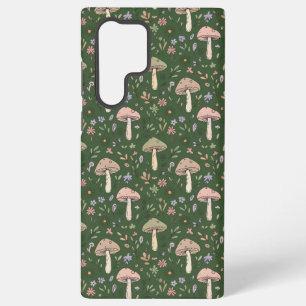 Coque Samsung Galaxy Chasseur vert foncé Fungi sans couture Sophistiqué