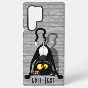 Coque Samsung Galaxy Chat à l'envers Personnage de Dessin Animé Drôle