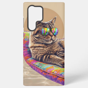 Coque Samsung Galaxy Chat cool Chilling sur un flotteur de piscine Art