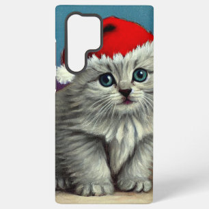 Coque Samsung Galaxy Chat de Noël Vintage à Santa Hat