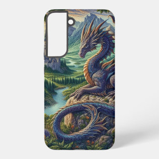 Coque Samsung Galaxy Château du Dragon médiéval coloré