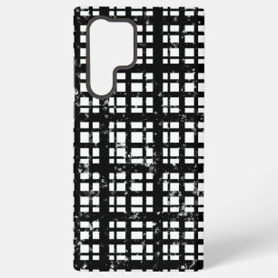 Coque Samsung Galaxy Chaussettes à équipage à carreaux noir et blanc av