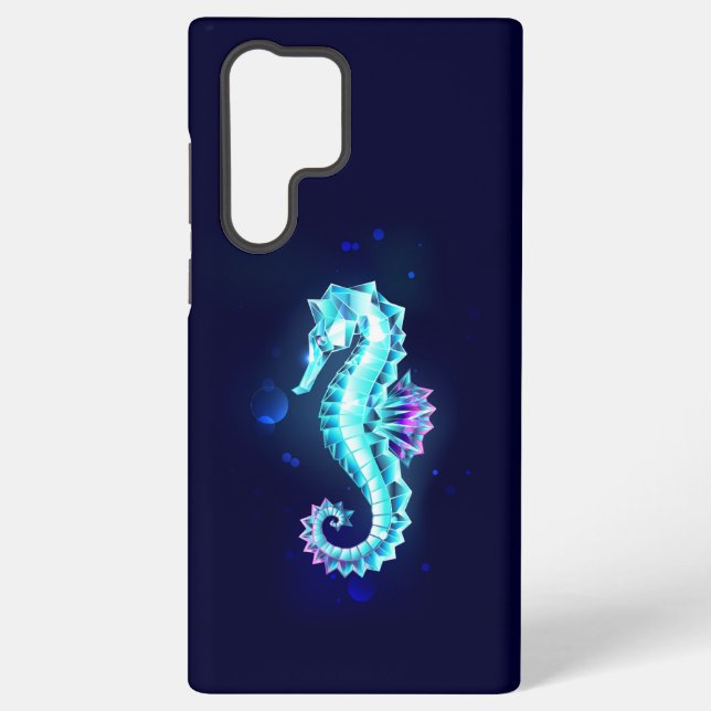 Coque Samsung Galaxy Cheval de mer de glace cristal sur Arrière - plan  (Verso)
