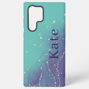 Coque Samsung Galaxy Chic glam violet et Turquoise