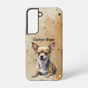 Coque Samsung Galaxy Chien de compagnie Chihuahua mignon nom personnali