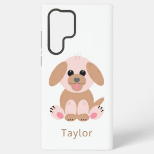 Coque Samsung Galaxy Chiot Mignon Pastel Dessin Animé Personnalisé