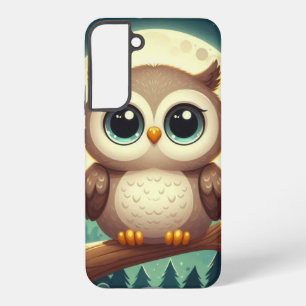 Coque Samsung Galaxy Chouette bébé la nuit avec lune
