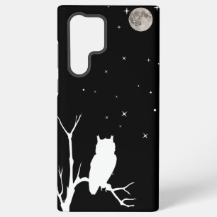 Coque Samsung Galaxy Chouette sur un membre avec lune et étoiles