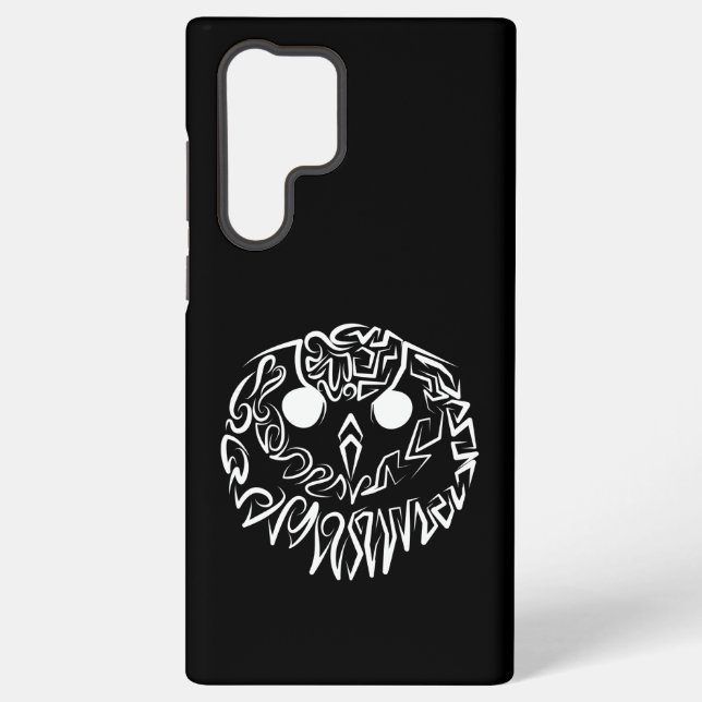 Coque Samsung Galaxy Chouette tribale noire et blanche (Verso)