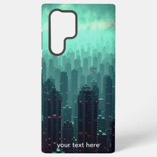 Coque Samsung Galaxy Ciel de New York de nuit sarcelle foncé